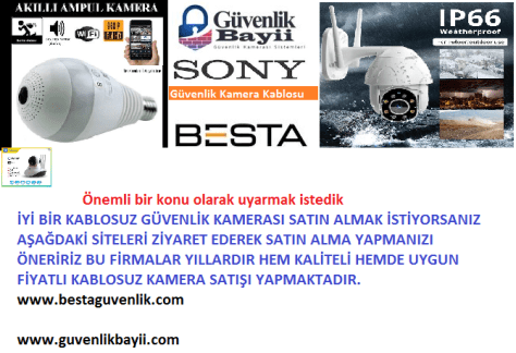 Kablosuz ip güvenlik kamerası satışı