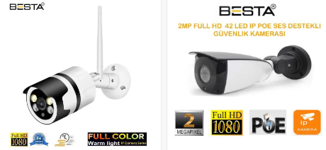 5 MP IP güvenlik kameraları