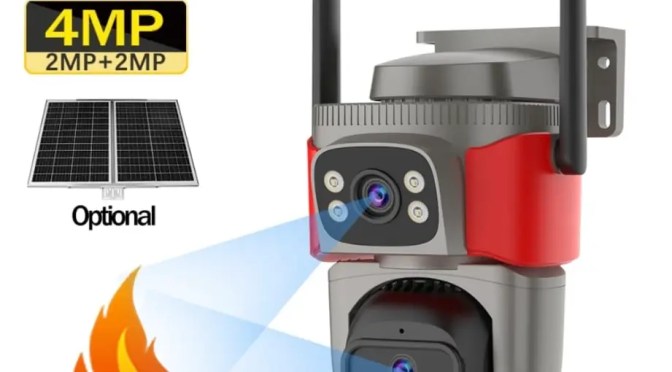 Alev ve Duman Algılamalı Çift Lensli Solar Kamera