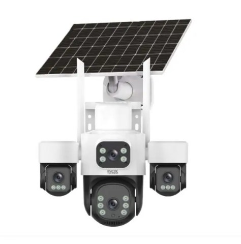 INOX X14 4 Lens eSIM Solar Kamera - Geniş Alan 4 Yönlü İzleme