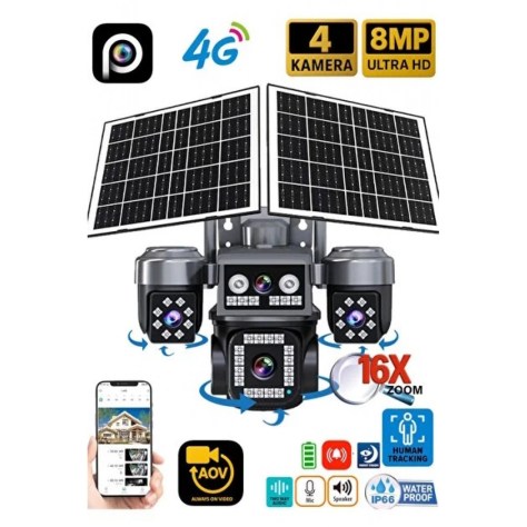 Jenerik C-77 Geniş Açılı Solar Güvenlik Kamerası