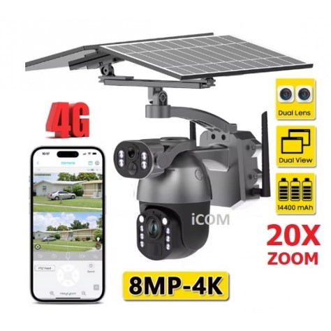 ICC-811 4G Solar Çift Kamera (Jenerik)