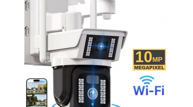 Jenerik SR-224 10MP Çift Lensli WiFi Solar Kamera