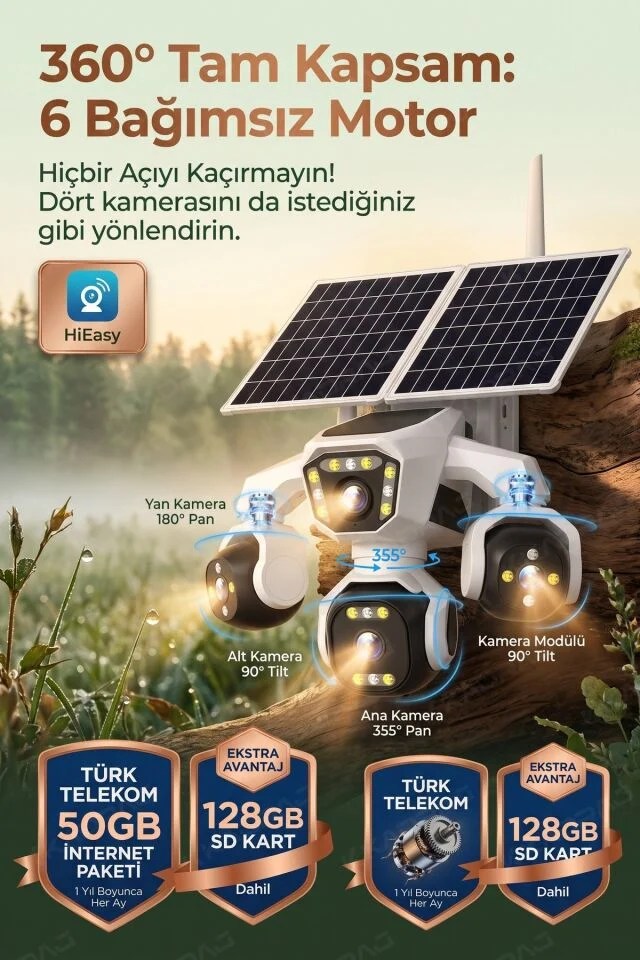Kadraj SG407 TT50 20MP Tarla Tipi Güvenlik Kamerası