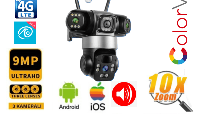 O-Kam 6060 9MP 4G Solar PTZ Güvenlik Kamerası