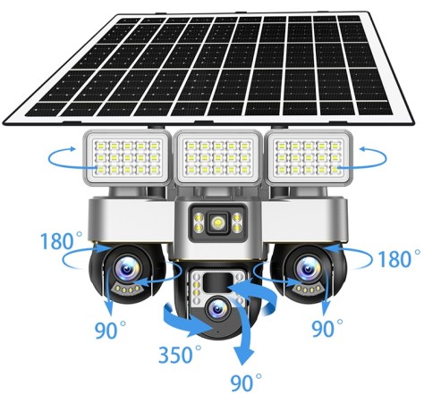 ONQAM DB-VC6-4G Motorlu Üçlü Lens Geniş Kapsama Kamerası